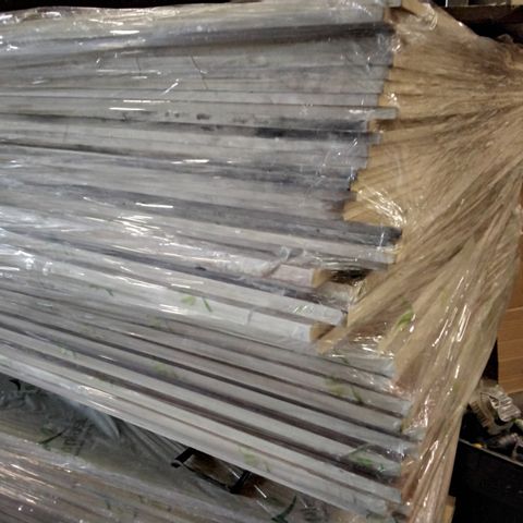 PALLET OF APPROXIMATELY 40 TIMBOPLAST WALL BOARDS APPROX SIZE 8' × 4' 8 & 16mm thick