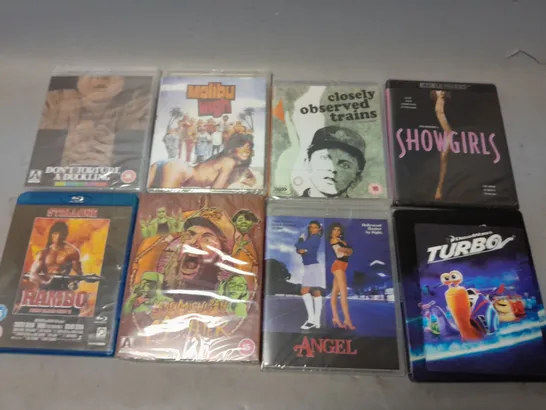 LOT OF 20 ASSORTED MEDIA ITEMS TO INCLUDE APOCALYPTO BLUE RAY, XBOX ONE MOTO RACER 4 AND FIRST BLOOD 