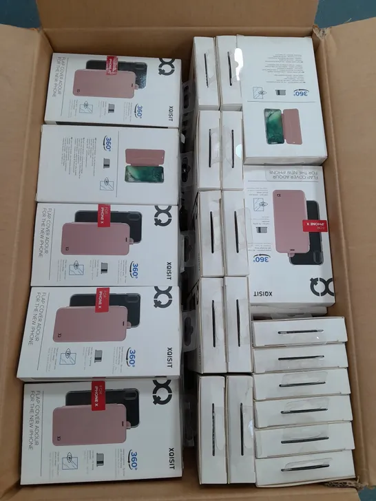 LARGE BOX OF APPROX. 30 ASSORTED IPHONE CASES