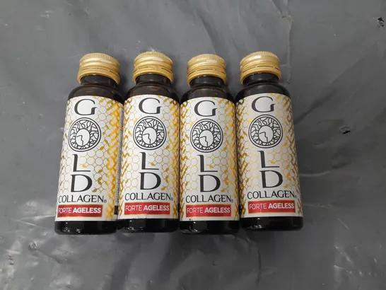 LOT OF 4 GOLD COLLAGEN FORTE AGELESS 50ML SUPPLEMENTS