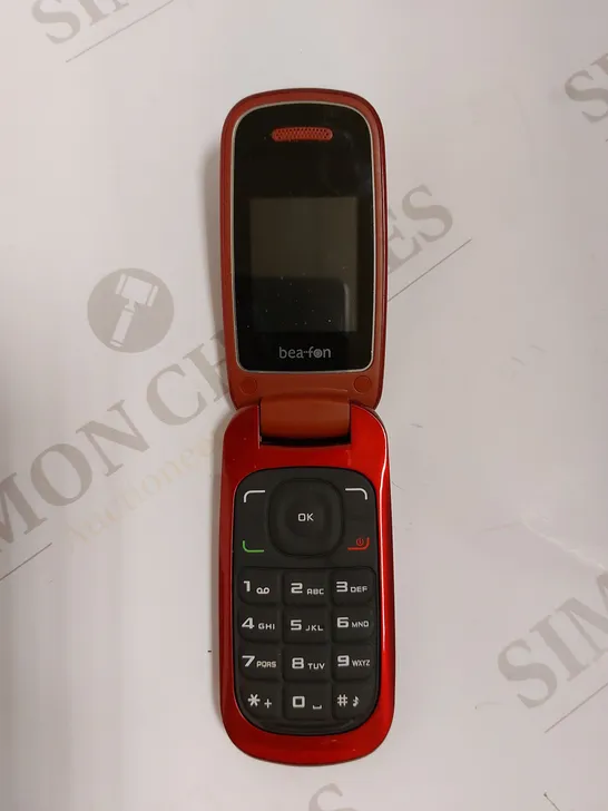 BEAFON RED FLIP MOBILE PHONE