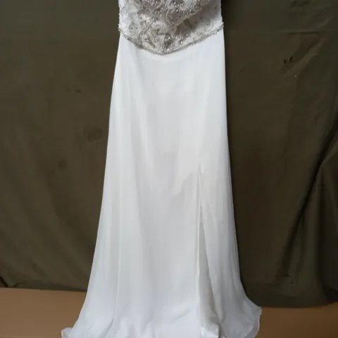 EMBELLISHED WEDDING DRESS - SIZE UNSPECIFIED