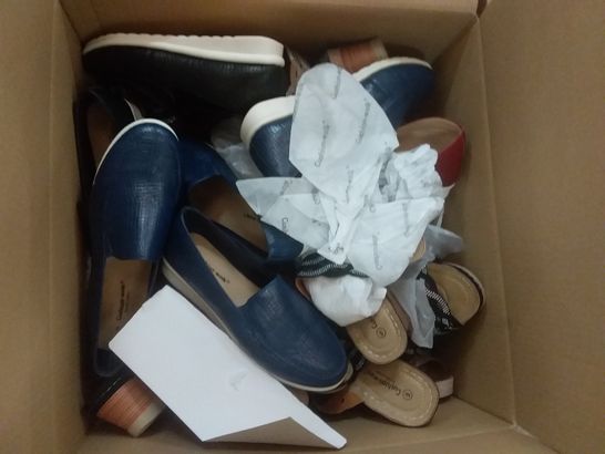 BOX OF ASSORTED SHOES 