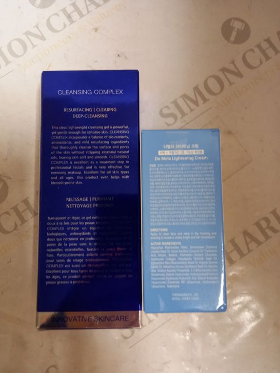 IS CLINICAL CLEANSING COMPLEX & THERADERM DE MELA LIGHTENING CREAM