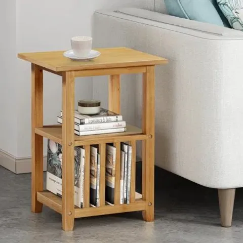 BOXED AUSTRINUS SIDE TABLE WITH STORAGE 