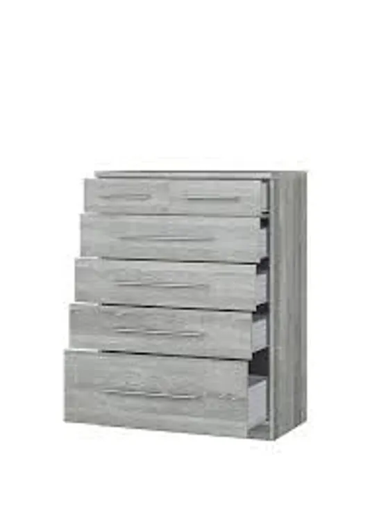 BOXED GRADE 1 PRAGUE WHITE 4+2 DRAWER CHEST GREY (ONLY BOX 1 OF 2) RRP £369