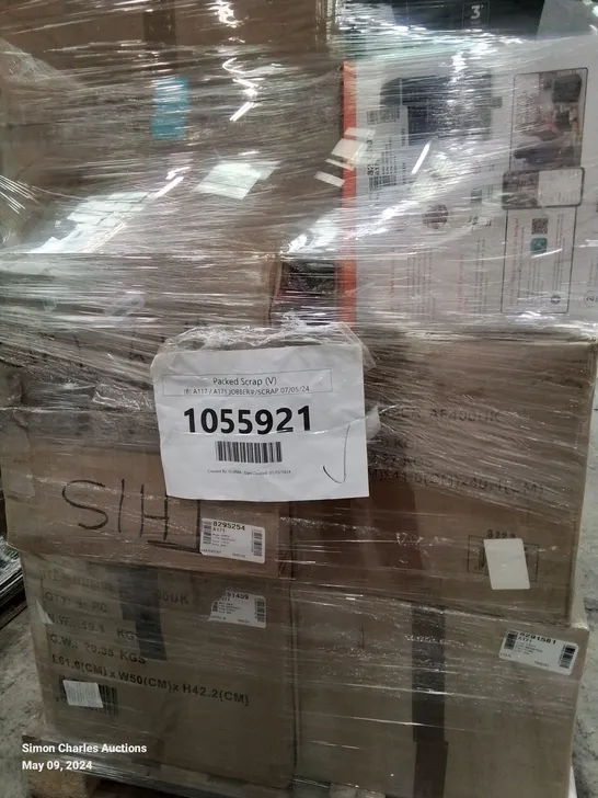 PALLET OF APPROXIMATELY 25 UNPROCESSED RAW RETURN HOUSEHOLD AND ELECTRICAL GOODS TO INCLUDE;