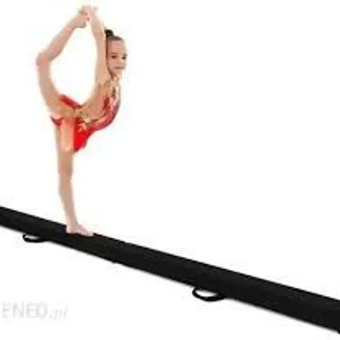 BOXED COSTWAY COSTWAY 7FT/2.1m FOLDING PORTABLE FLOOR BALANCE BEAM WITH HANDLES FOR GYMNASTS -