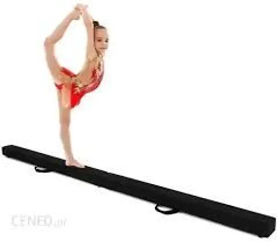 BOXED COSTWAY COSTWAY 7FT/2.1m FOLDING PORTABLE FLOOR BALANCE BEAM WITH HANDLES FOR GYMNASTS -