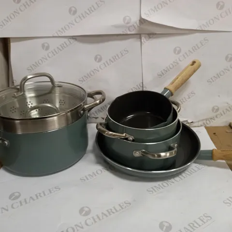 GREENPAN, MAYFLOWER CERAMIC NON-STICK COOKWARE SET