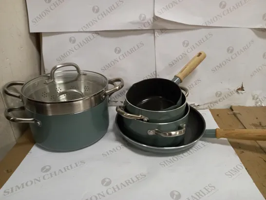 GREENPAN, MAYFLOWER CERAMIC NON-STICK COOKWARE SET