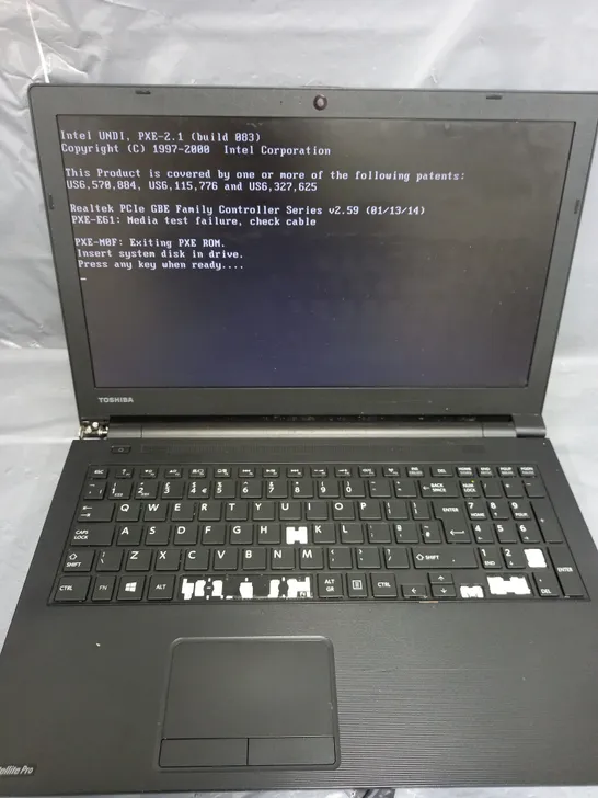 TOSHIBA SATELLITE PRO R50-B	15 INCH I3-4005U 1.70GHZ