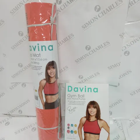 DAVINA GYM BALL AND YOGA MAT