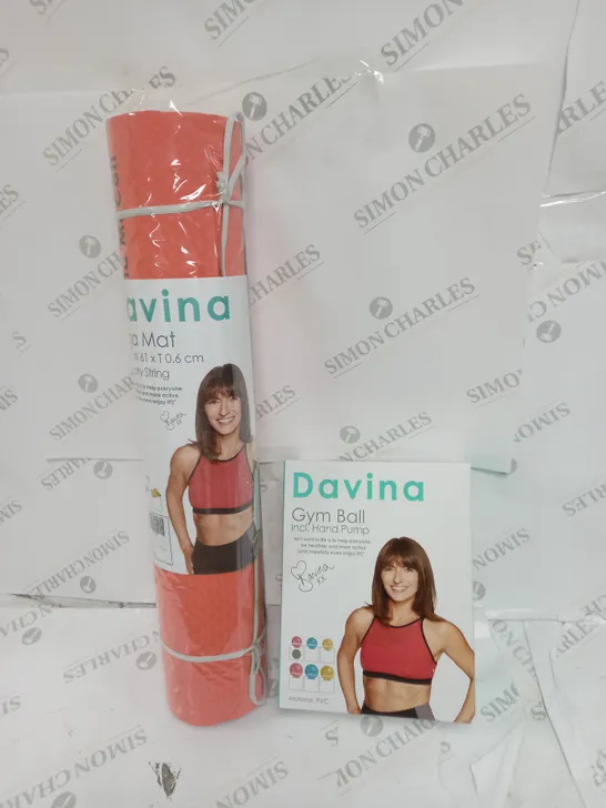 DAVINA GYM BALL AND YOGA MAT