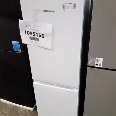 FRIDGEMASTER 50cm FREESTANDING 60/40 FRIDGE FREEZER IN WHITE MC50175A - UNPROCESSED RAW RETURN