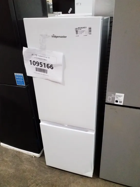 FRIDGEMASTER 50cm FREESTANDING 60/40 FRIDGE FREEZER IN WHITE MC50175A - UNPROCESSED RAW RETURN