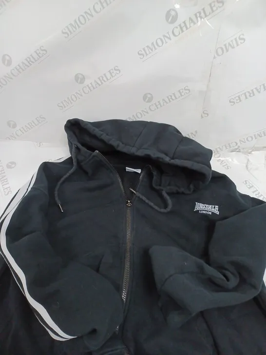 LONSDALE HOODED JACKET IN BLACK - 10