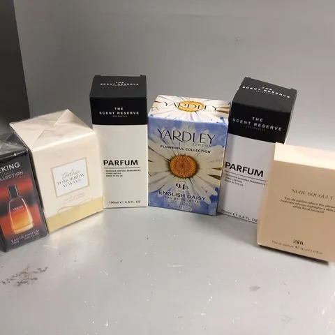 APPROXIMATELY 10 ASSORTED BOXED FRAGRANCES TO INCLUDE; YARDLEY, VEKING, THE SCENT RESERVE AND ZARA