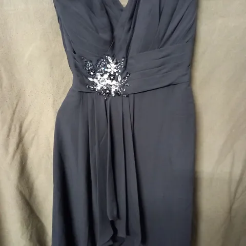 EBONY ROSE BLACK EMBELLISHED DRESS - 6