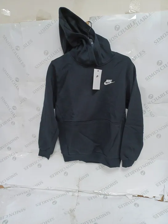 NIKE KIDS BLACK LOGO HOODIE- LARGE