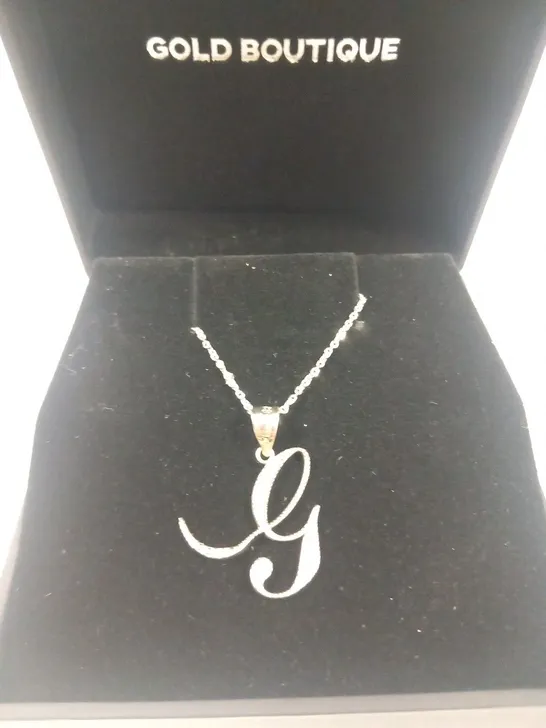 BOXED GOLD BOUTIQUE 'G' NECKLACE