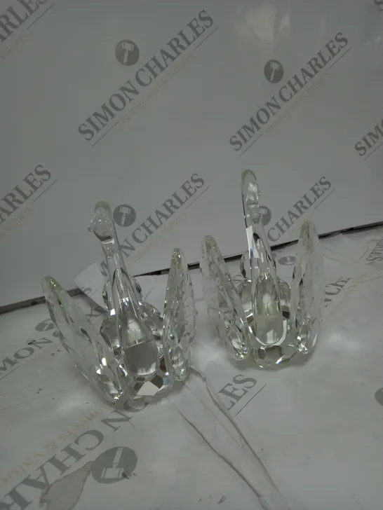 JULIAN MCDONALD SET OF CRYSTAL LOOK SWANS 