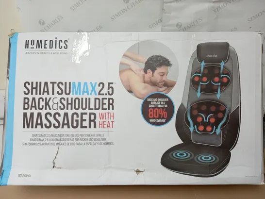 BOXED HOMEDICS SHIATSU MAX 2.5 BACK AND SHOULDER MASSAGER WITH HEAT - CBS-2170-EU