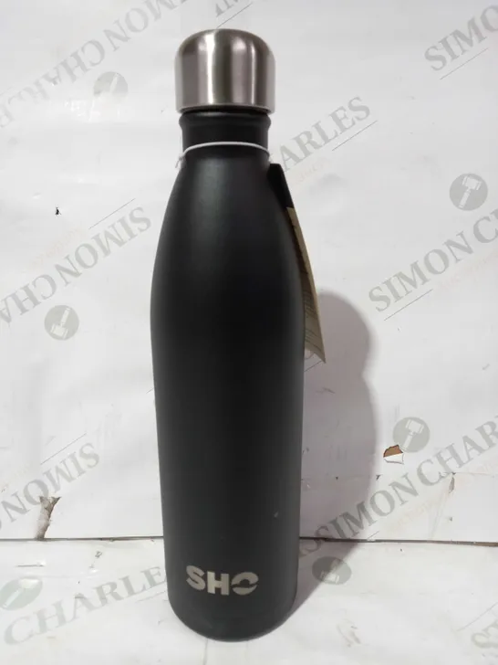 SHO ORIGINAL 2.0 STAINLESS STEEL DOUBLE WALLED INSULATED BOTTLE IN BLACK - 750ML