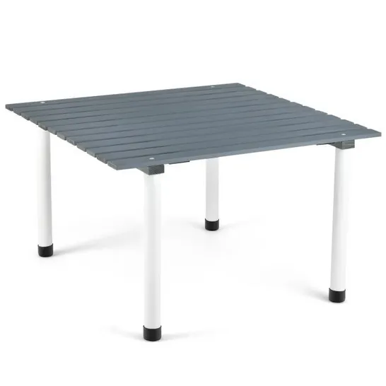 BOXED COSTWAY FOLDING ROLL UP PORTABLE PICNIC TABLE WITH CARRYING BAG - GREY