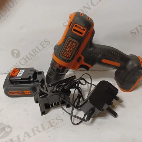 BLACK+DECKER 10.8 V CORDLESS COMPACT ELECTRIC DRILL DRIVER [BDCDD12-GB]