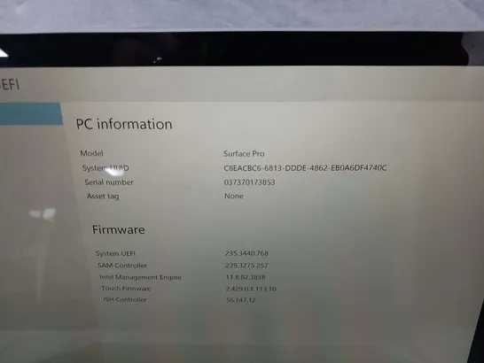 MICROSOFT SURFACE PRO 128GB