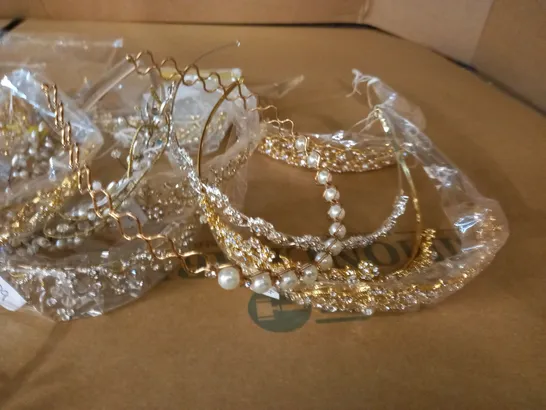 LOT OF APPROXIMATELY 20 ASSORTED EMBELLISHED TIARAS