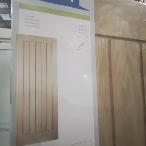 COTTAGE STYLE PRE FINISHED OAK VENEER INTERNAL DOOR 1981 × 762mm