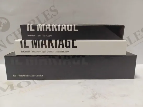 LOT OF 3 IL MAKIAGE PRODUCTS TO INCLUDE INKLINER, WATERPROOF EYELINER, FOUNDATION BLENDING BRUSH