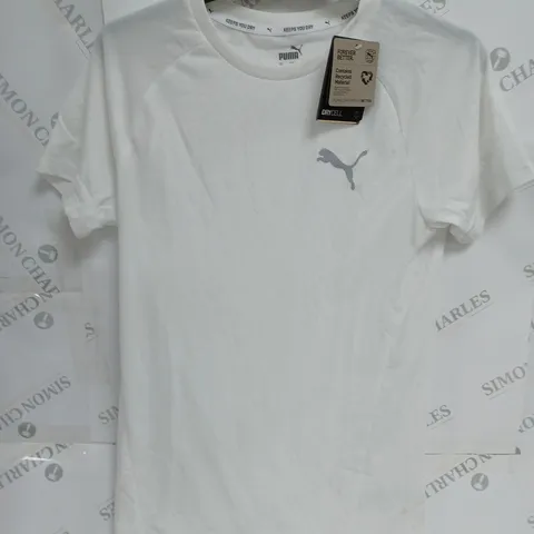 WHITE PUMA T-SHIRT SIZE S