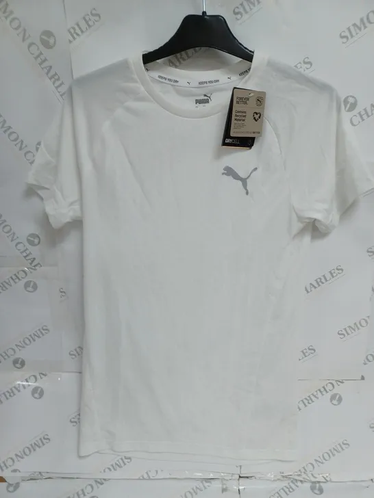 WHITE PUMA T-SHIRT SIZE S