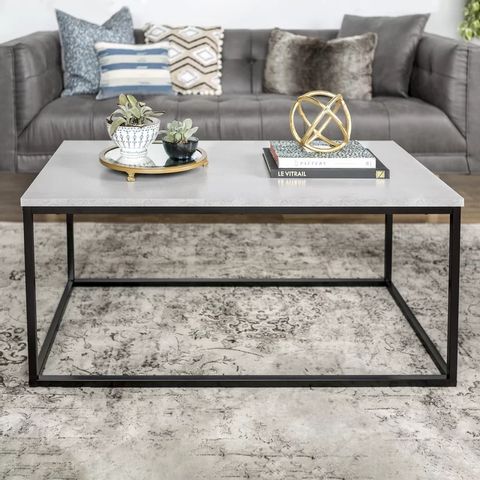BOXED ANNA FRAME COFFEE TABLE FINISH MARBLE 
