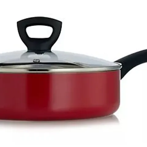 OUTLET COOK'S ESSENTIALS 4 PIECE NON STICK COOKWARE BAKELITE HANDLES RED