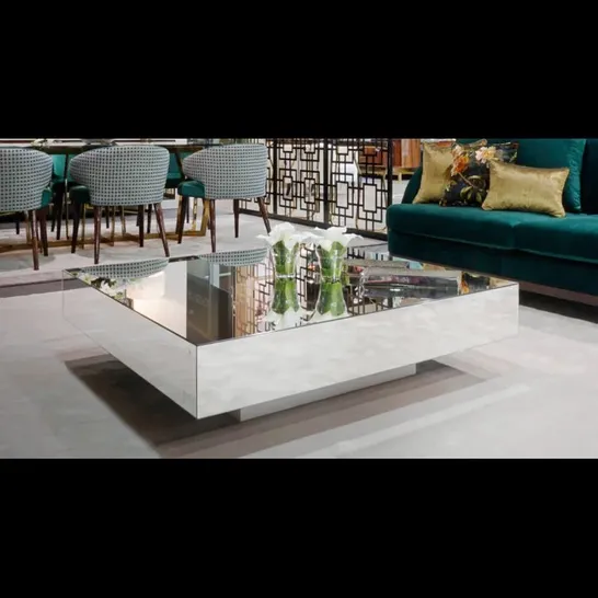 BOXED BOLTON MIRRORED COFFEE TABLE