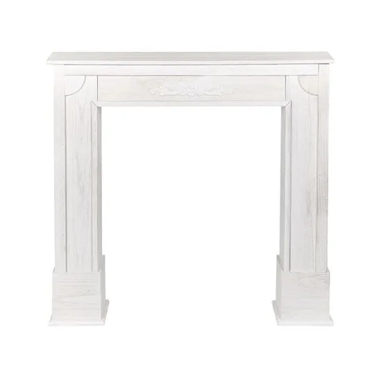 BOXED ROSETTA FIREPLACE SURROUND - WHITE (1 BOX)