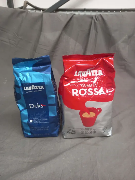 APPROXIMATELY 4 ASSORTED FOOD ITEMS TO INCLUDE LAVAZZA ROSSA COFFEE BEANS AND LAVAZZA DECAFFEINATED COFFEE BEANS