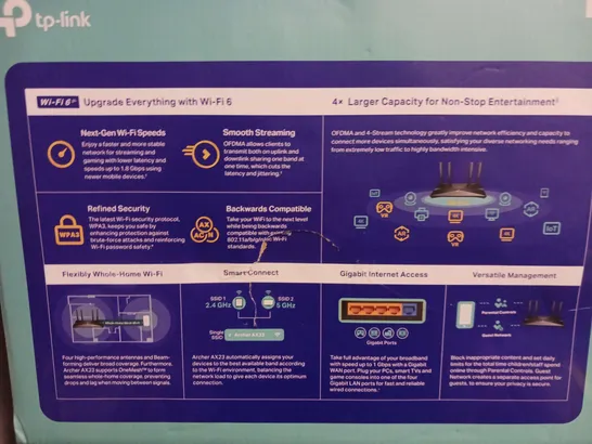 SEALED TP-LINK AX1800 DUAL BAND WI-FI 6 ROUTER ARCHER AX23