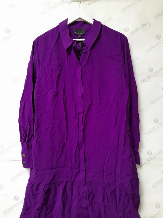 PHASE EIGHT LADIES MAXI SHIRT DRESS PURPLE SIZE 18