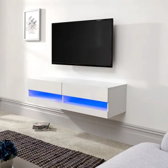 BOXED RUGGLES TV STAND FOR TVS UP TO 55" - WHITE (1 BOX)