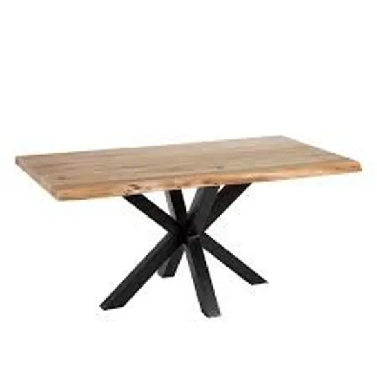 (TABLE TOP ONLY) KAIRON 160CM IRON PEDESTAL DINING TABLE (BOX 2 ONLY)