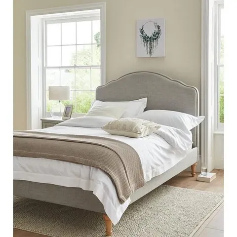 BOXED GRACE DOUBLE BED FRAME - GREY (2 BOXES)
