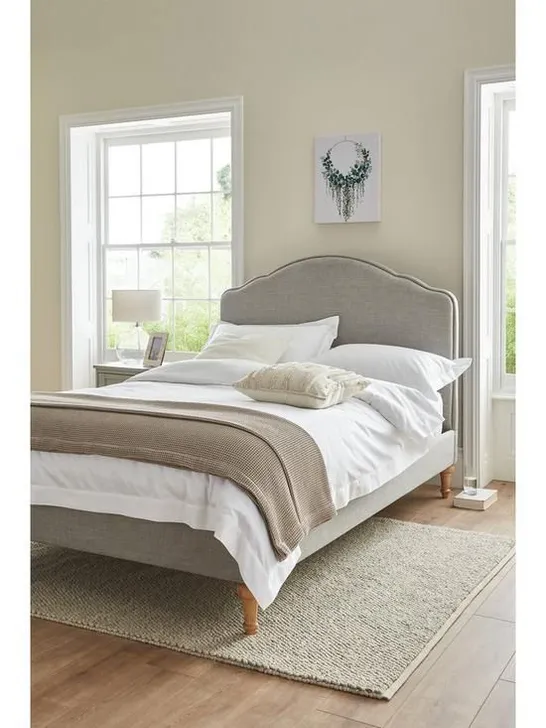 BOXED GRACE DOUBLE BED FRAME - GREY (2 BOXES)