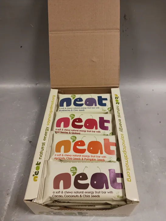 BOXED NEAT NATURAL ENERGY BARS MIXED RAINBOW PACK - 16 X 45G 