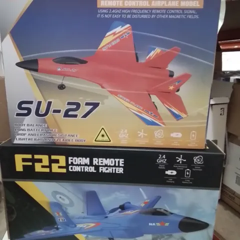 TWO FOAM REMOTE CONTROL MODEL FIGHTER PLANES