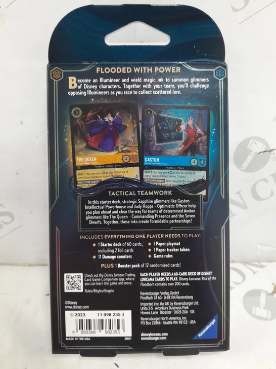 BRAND NEW SEALED DISNEY LORCANA TRADING CARD GAME RISE OF THE FLOODBORN STARTING DECK